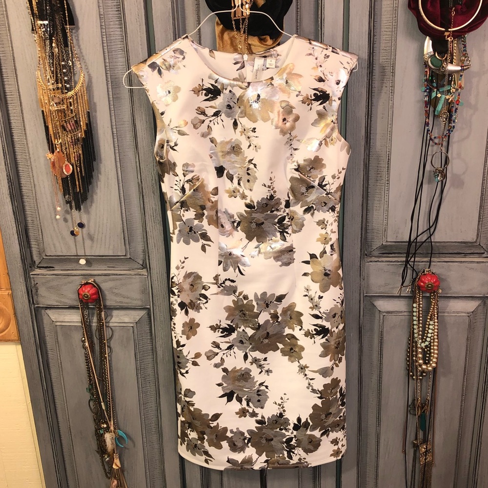 White foil dress